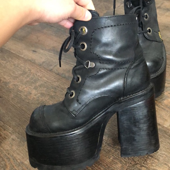 RARE Vintage Buffalo London Platform Combat Boots - Picture 5 of 11